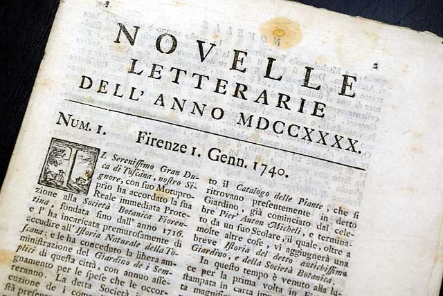 From Florence, Italy, 1740...