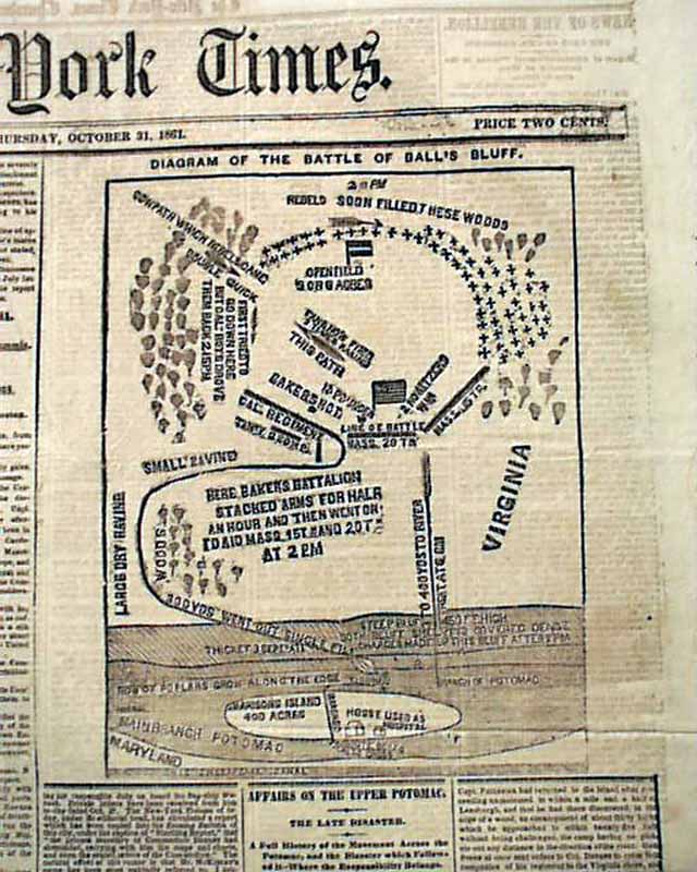 Nice map of the Battle of Ball's Bluff...