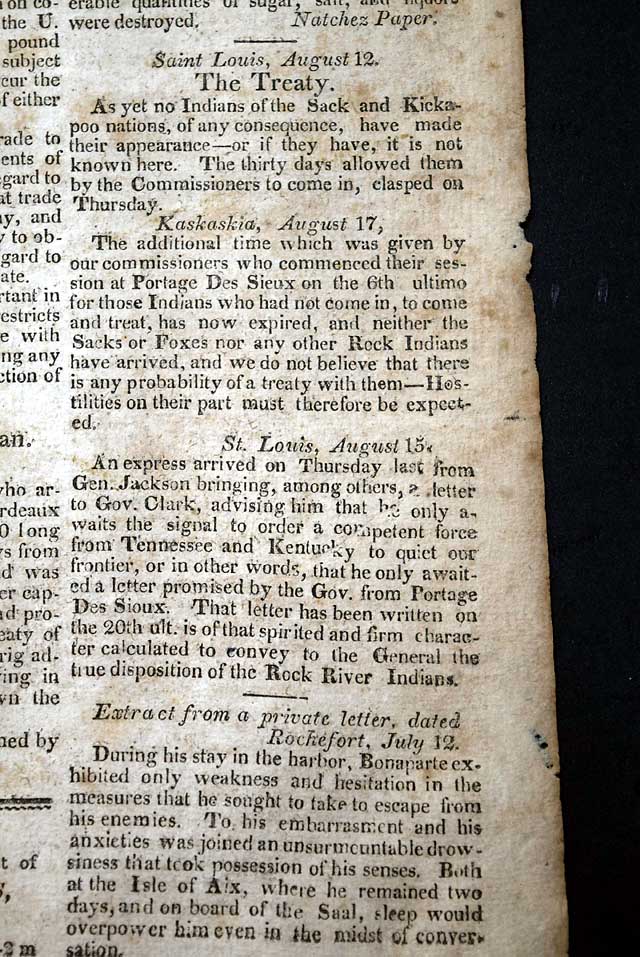 Very early from Ohio, once the capital of the Ohio Territory...
