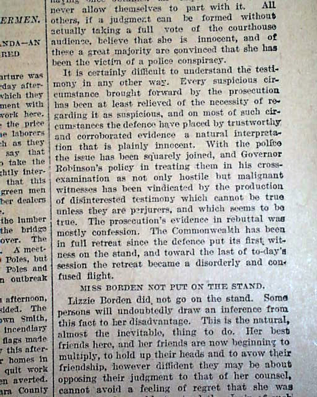 Lizzie Borden's murder trial... - RareNewspapers.com