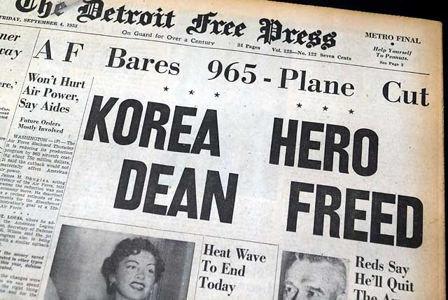POW Gen. William F. Dean freed in Korea...