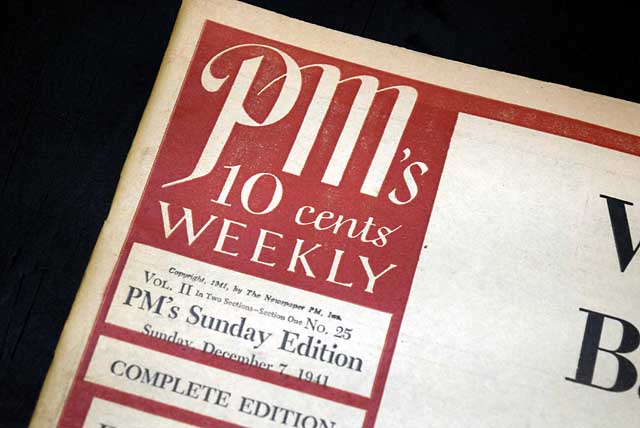 Dec. 7, 1941 (Pearl Harbor attack day) publication...