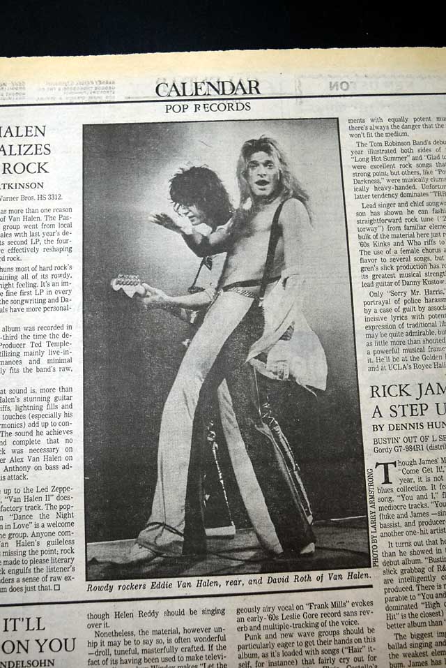 1979 "Van Halen" L.A. editorial...