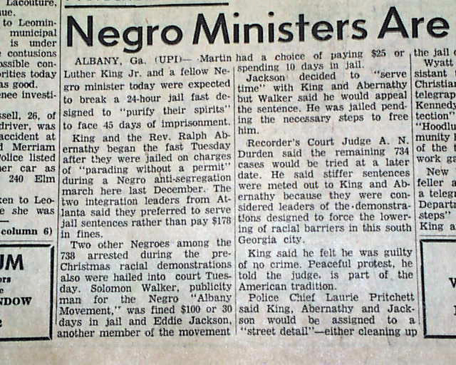 Martin Luther King Jr. is arrested... - RareNewspapers.com