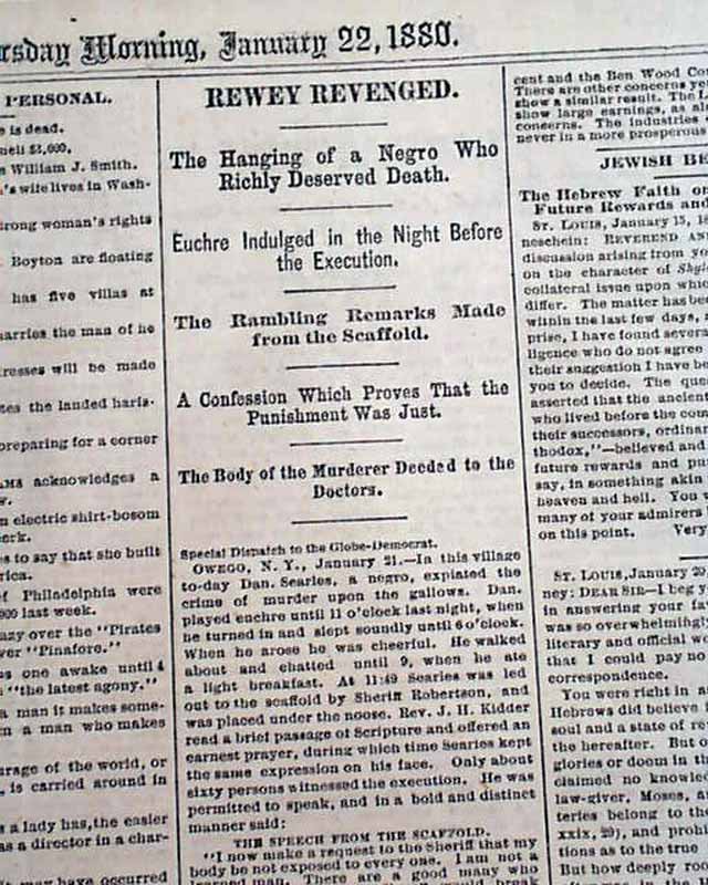 Owego, New York Negro hanging...