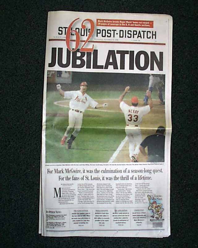 OTD - Mark McGwire Breaks Roger Maris Record, Move on over, Roger Maris. Mark  McGwire made history with 6️⃣2️⃣ #OTD, #STLCards, By Stadium