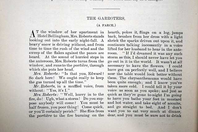 William Dean Howells' "The Garroters" Debut... Constance Fenimore Woolson... 