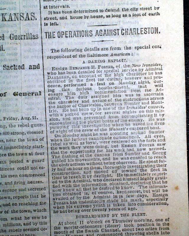 The Lawrence, Kansas massacre by Quantrill.... - RareNewspapers.com