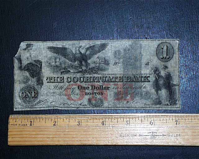 One dollar bank note from 1852...