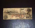 Five dollar bank note from 1850... - Image 1