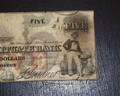 Five dollar bank note from 1850... - Image 3