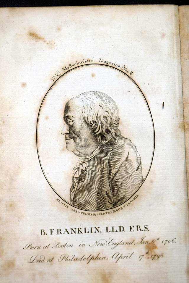 With the very rare plate of Ben Franklin...