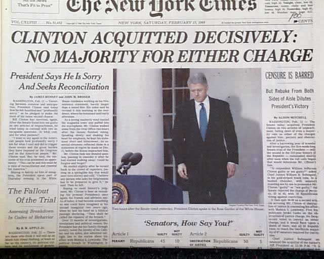 President Clinton says he is sorry...