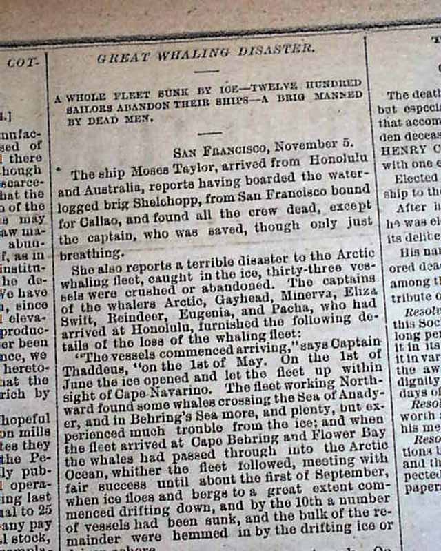 Whaling disaster of 1871.... - RareNewspapers.com