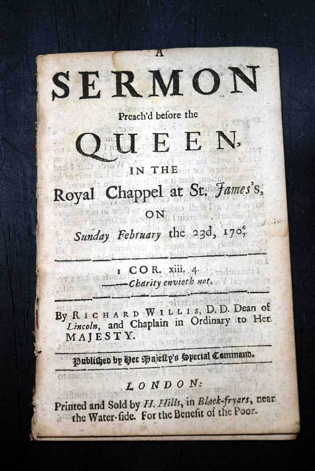 Pamphlet printed in 1707...
