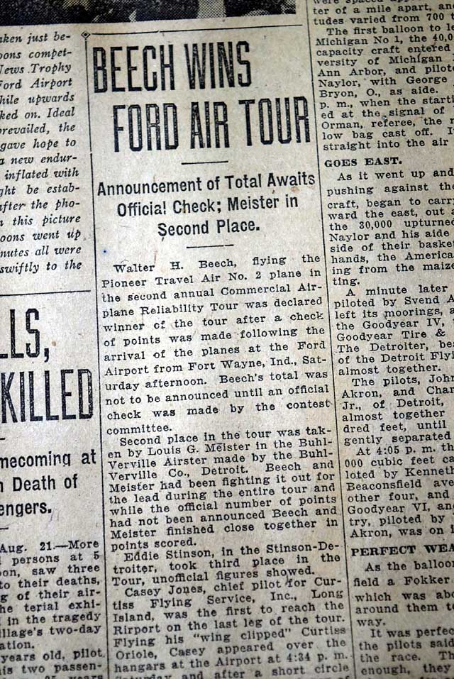 Aviator Walter Beech in 1926...