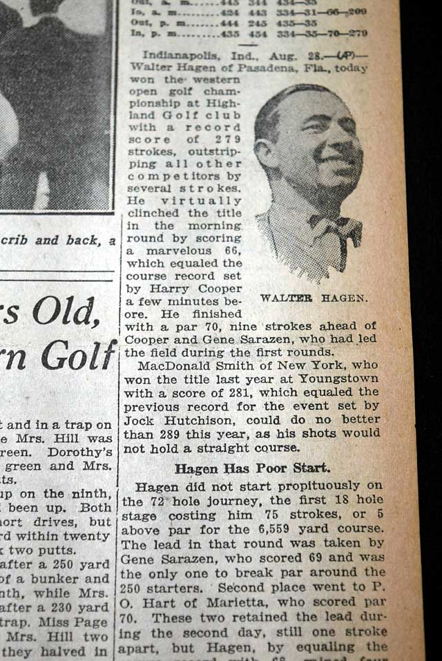 Walter Hagen wins 1926 Western Open...