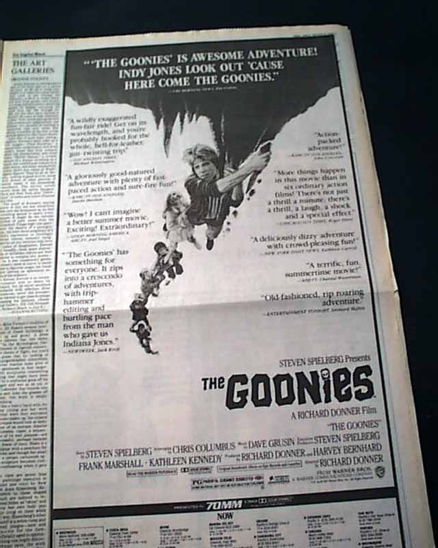 Premieres Of "Lifeforce" & "Cocoon", In A Los Angeles Newspaper ...