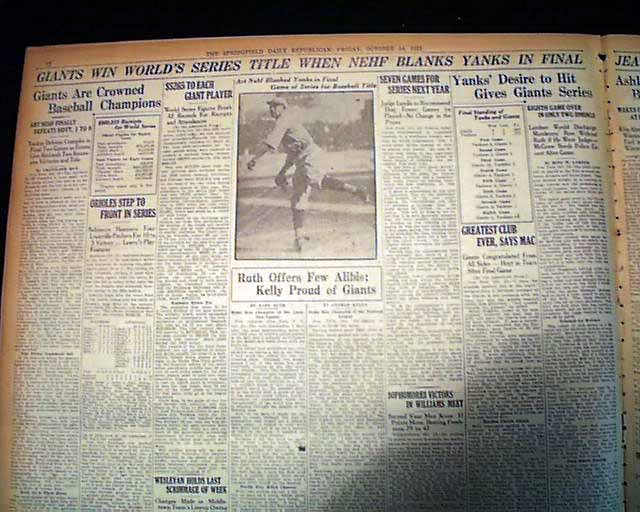 New York Giants Win World Series 1921..... - RareNewspapers.com