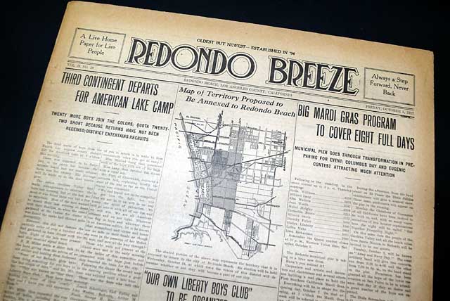 Early newspaper from this famous beach community...