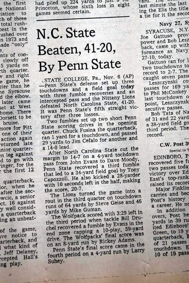 Joe Paterno's 100th victory for Penn State...
