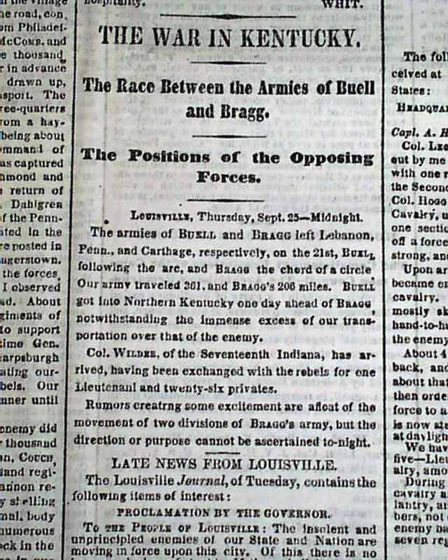 1862 Britton's Lane Civil War... Emancipation Proclamation related