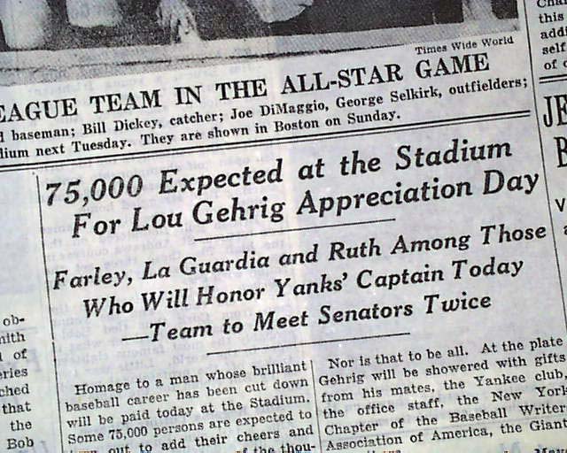 Madhotcollectibles.com - In MEMORY of LOU GEHRIG on his BIRTHDAY