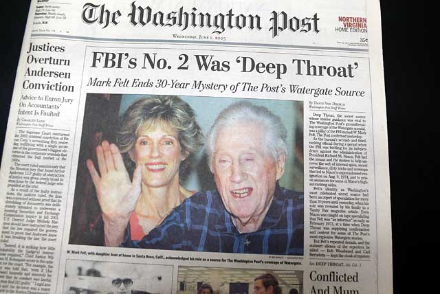 THE WASHINGTON POST, D.C. June 1, 2005&nbsp;* W. Mark Felt "Deep...