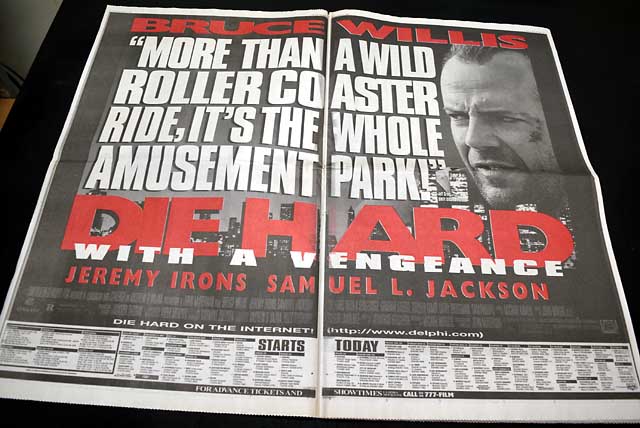 Air Force One premier double-page ad and review...