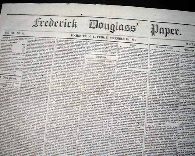 frederick douglass newspaper article