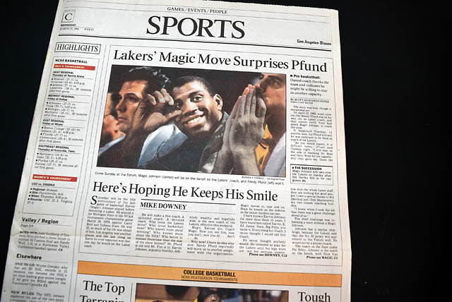Magic Johnson named L.A. Lakers head coach in 1994...