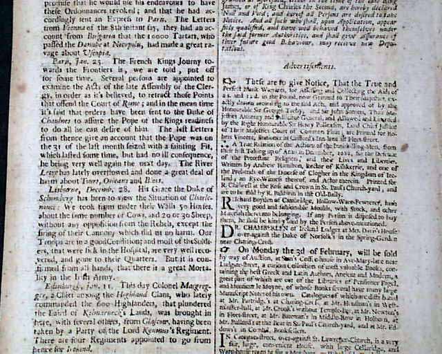 World's Oldest NEWSPAPER 1689 Gazette 316 YEARS OLD...