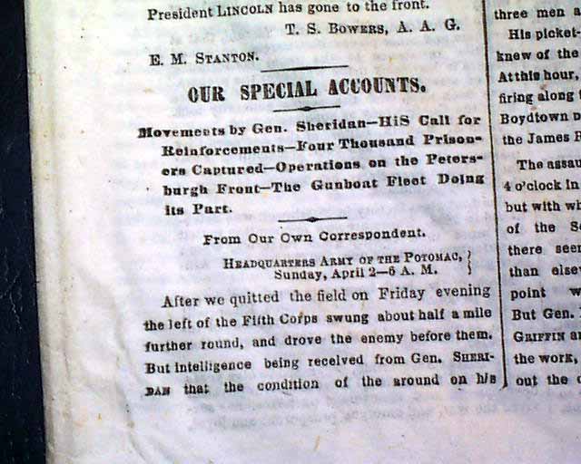 Richmond falls... End of the Civil War is near... President Lincoln ...