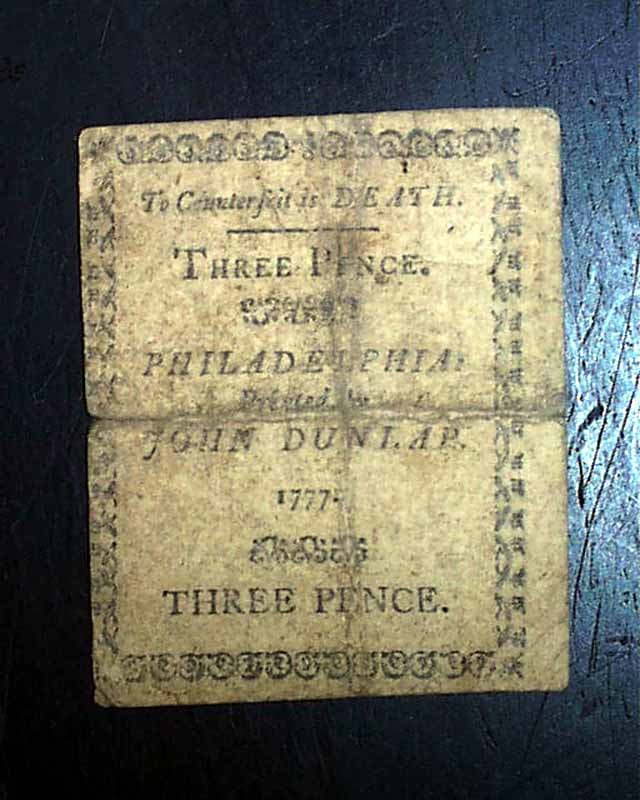 Colonial currency from Pennsylvania... - RareNewspapers.com