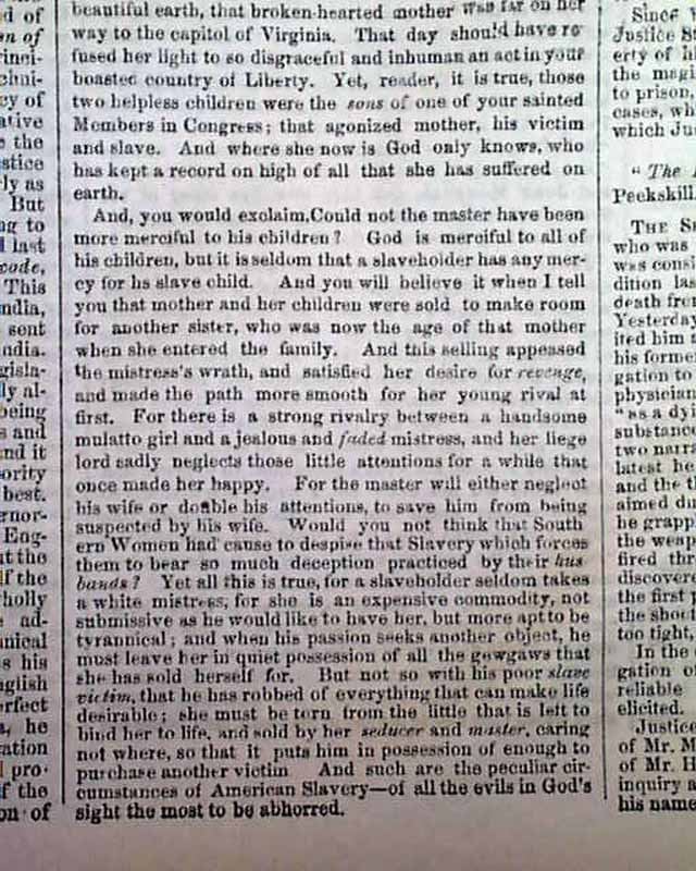 Fugitive slave Harriet Jacobs' letter is published... - RareNewspapers.com