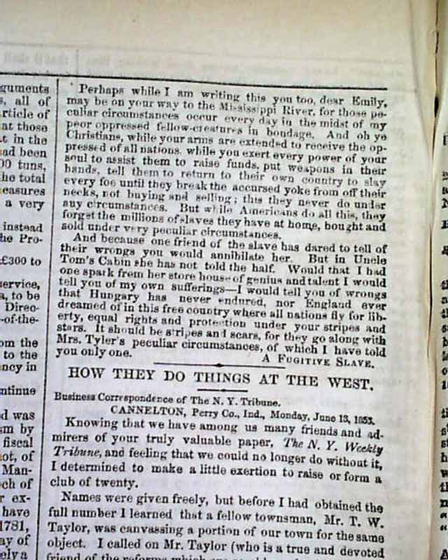 Fugitive slave Harriet Jacobs' letter is published... - RareNewspapers.com