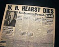 Death of William  Randolph Hearst, in one of his newspapers... - Image 1
