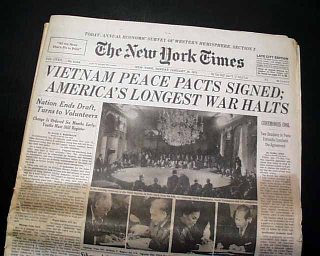 Image result for peace accords signed to end the vietnam war in 1973