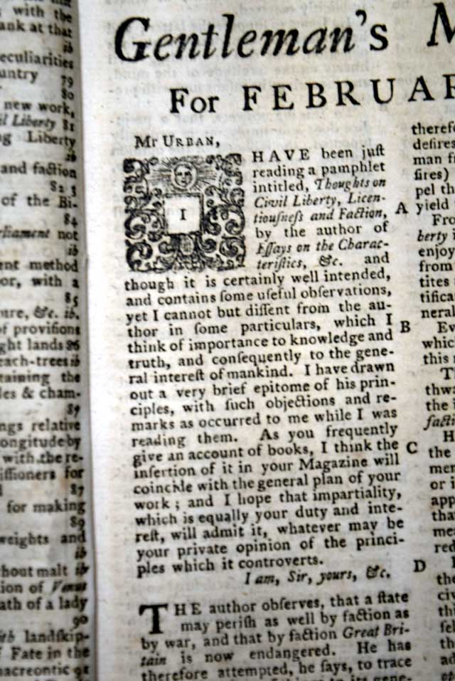 Thoughts on civil liberty...   West Florida described...