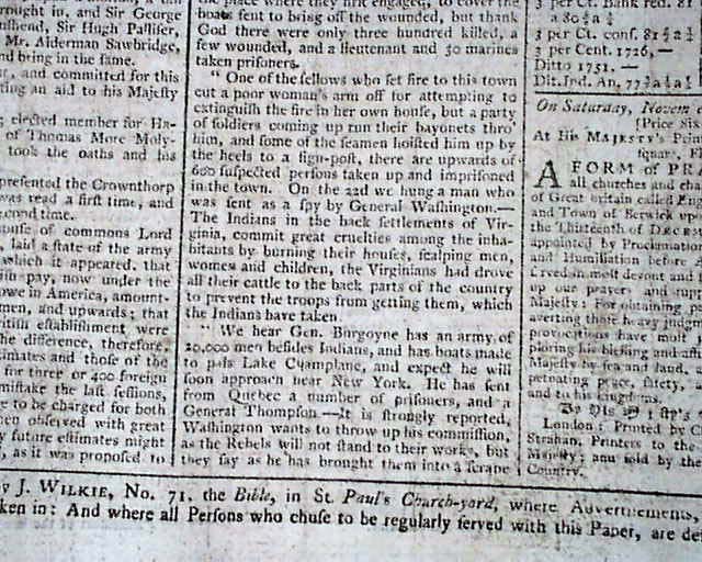 The hanging of Nathan Hale as a spy...