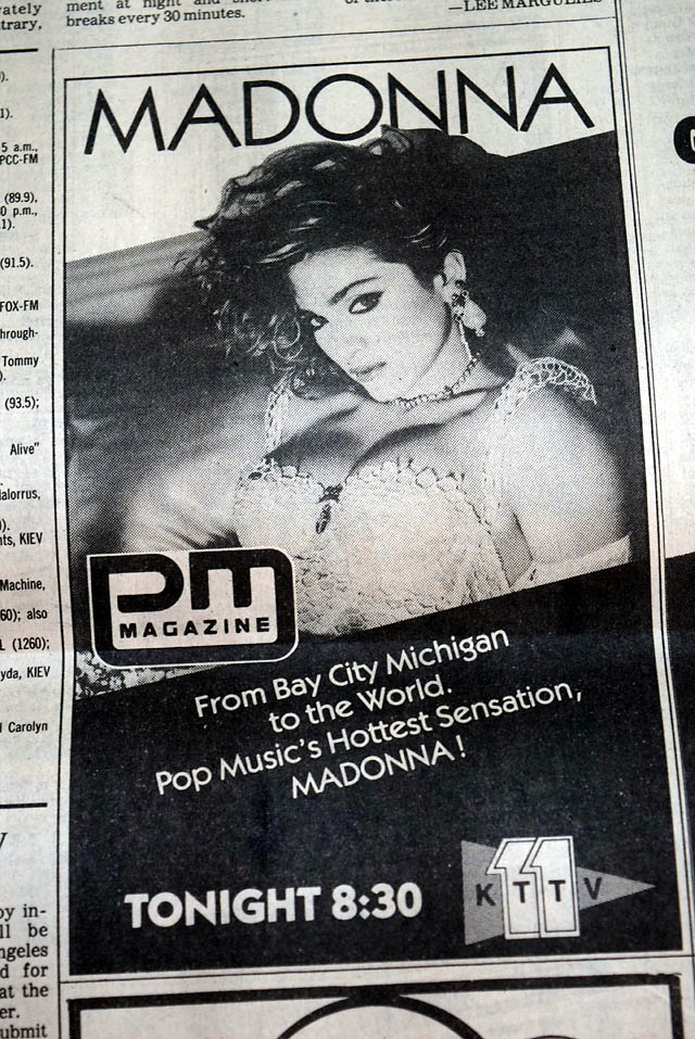 1985 Madonna during the "Virgin" Tour...