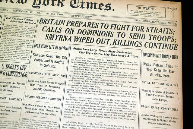 1922 Burning of Smyrna... massacres...