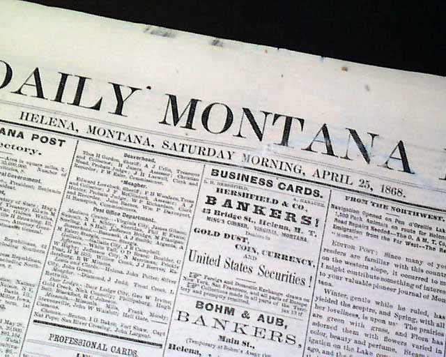 First newspaper in Montana...