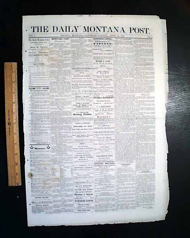 First newspaper in Montana...