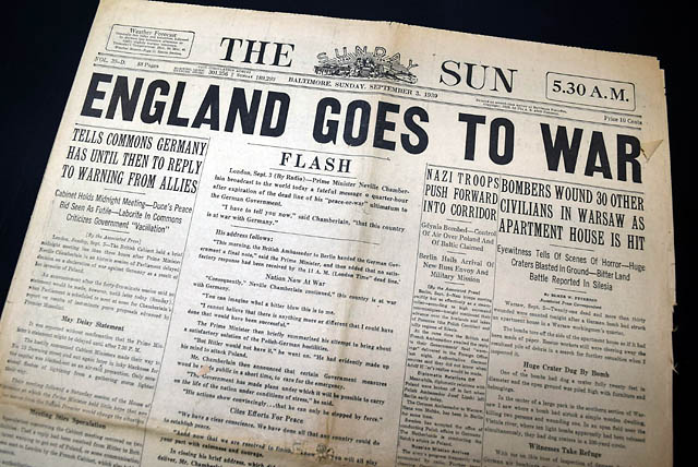 World War II breaks out in Europe in 1939...