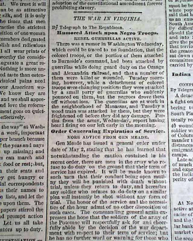 1864 Springfield MA Newspaper.... - RareNewspapers.com