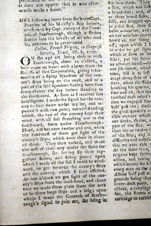John Paul Jones defeats the Serapis...