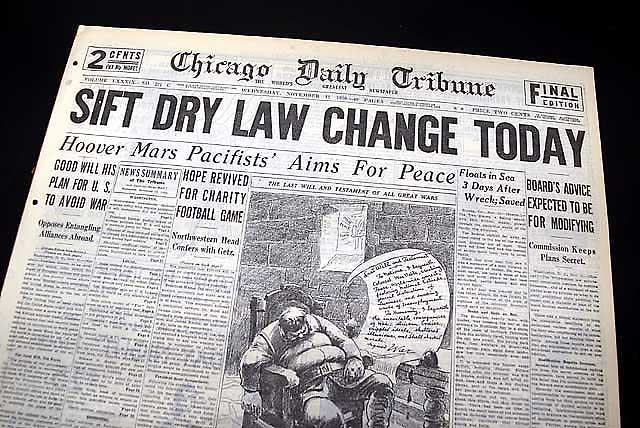 Prohibition is studied in 1930 ?...