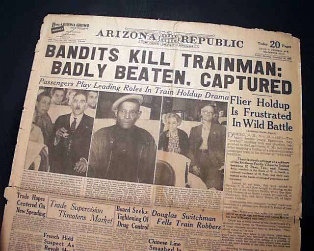 Last major train robbery in the United States...