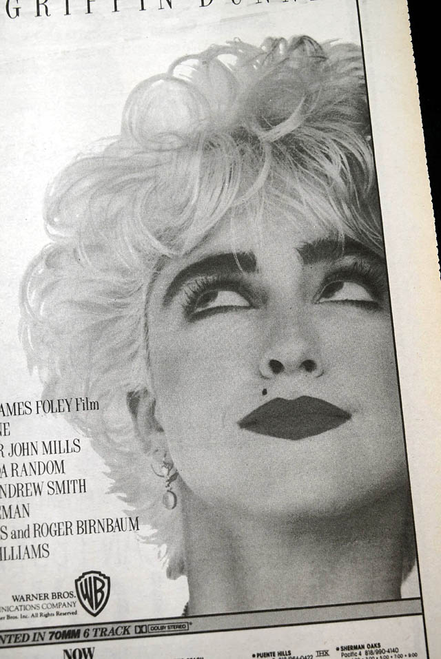 1987 opening day premiere "Who's That Girl" film L.A. advertisement...
